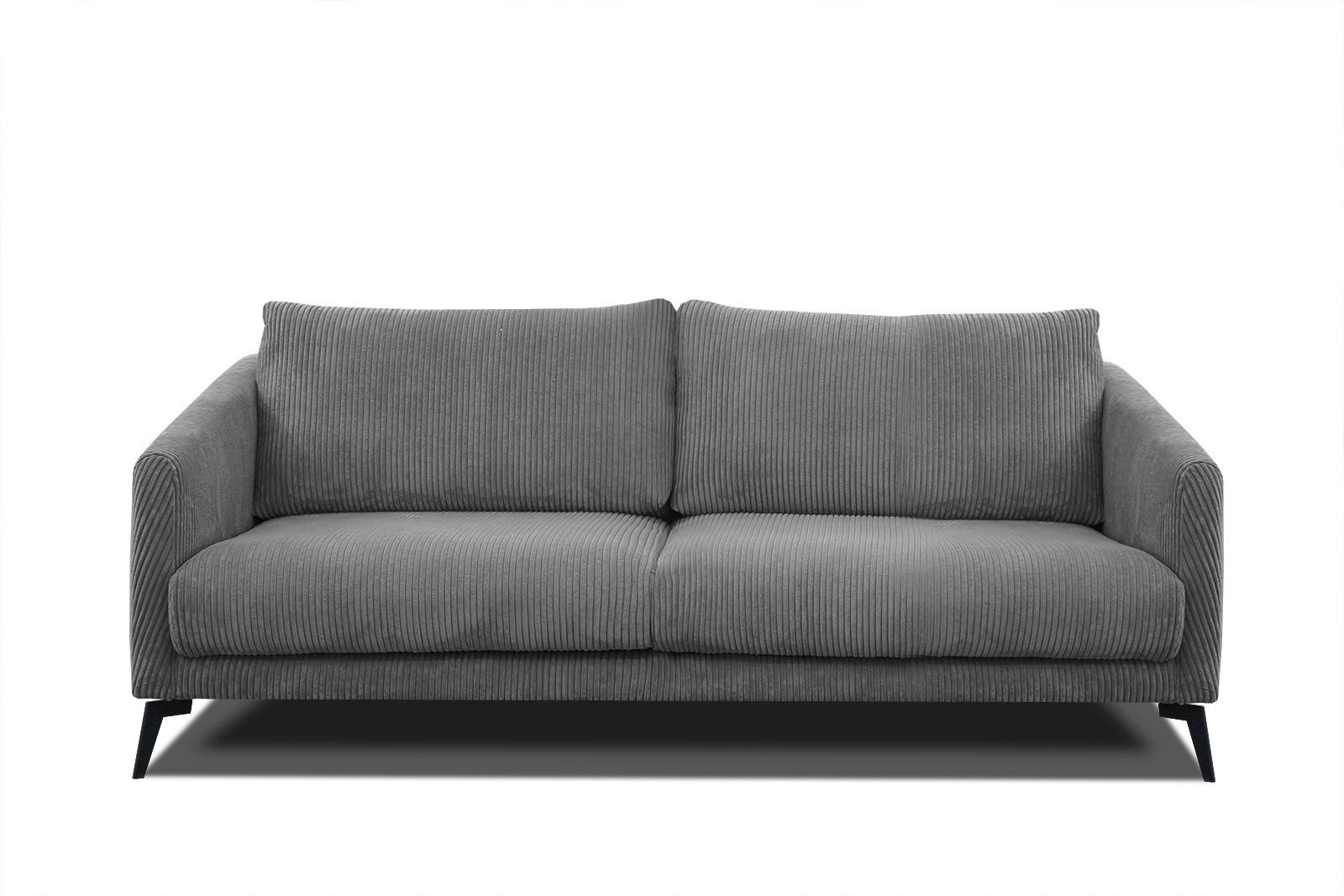SOFA VILT 3-Sitzer, dunkelgrau - Dunkelgrau/Schwarz, Holzwerkstoff/Kunststoff (202/89/94cm) - Courtois Laville