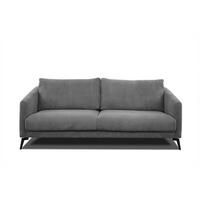 SOFA VILT 3-Sitzer, dunkelgrau - Dunkelgrau/Schwarz, Holzwerkstoff/Kunststoff (202/89/94cm) - Courtois Laville