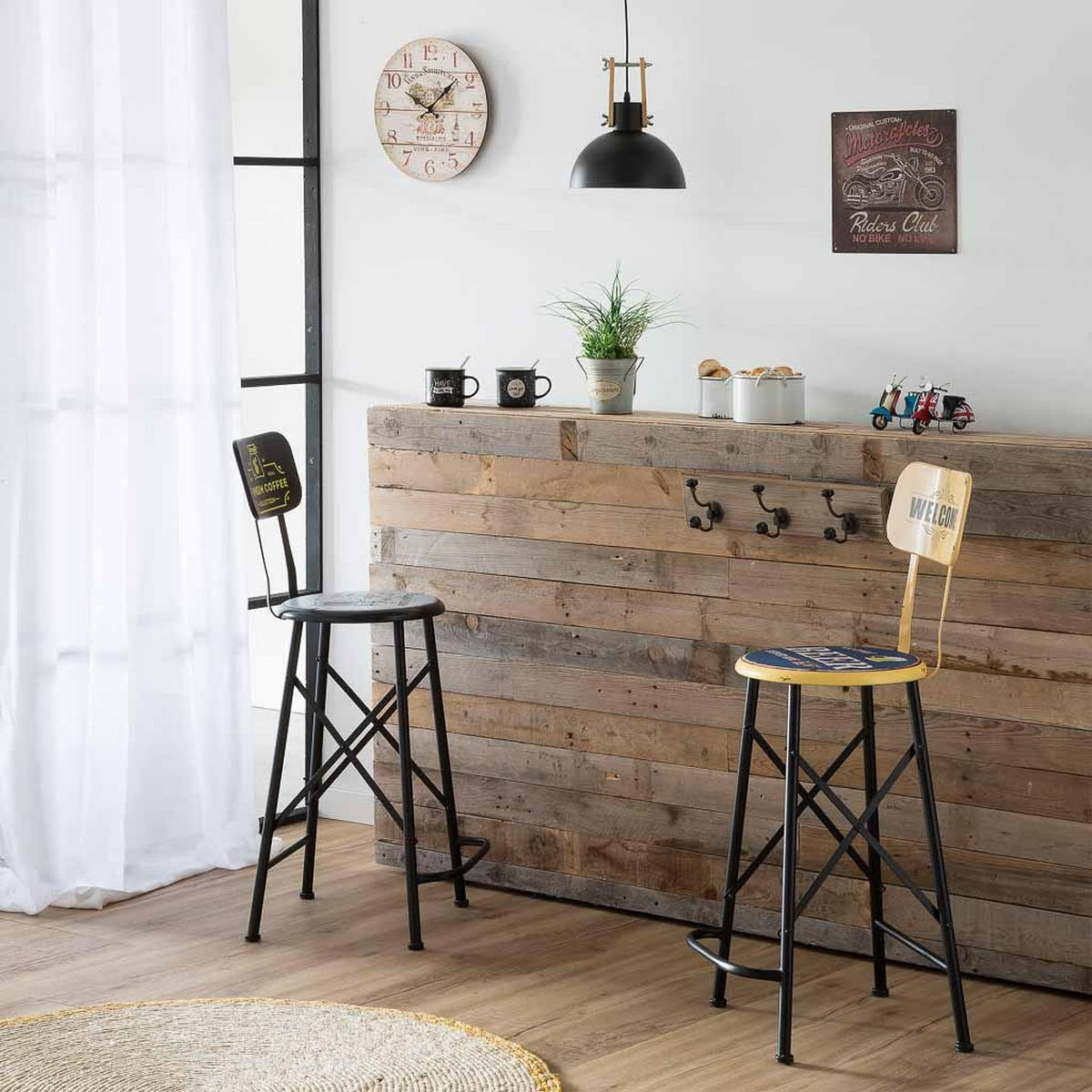 BARHOCKER aus Metall, gelb, 46x100x40cm - Gelb, Metall (46/100/40cm) - Wanderlust