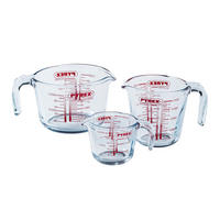 MESSBECHER Glas Set Iconics' 3-teilig - 250 ml, 500 ml & 1 Liter - Transparent, Glas (1L) - Pyrex