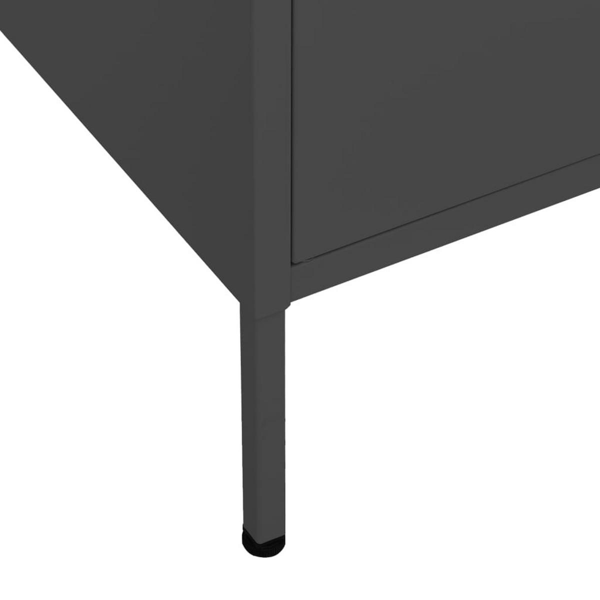 LAGERSCHRANK Anthrazit 80/35/101,5 Cm Stahl - Anthrazit, Metall (35/101.5/80cm) - vidaXL