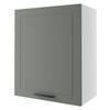 KÜCHENHÄNGESCHRANK Kvantum W2/60 Dust Grey Matt / Weiß Matt 60 / 32,5 / 72cm - Weiß/Grau, Holz/Holzwerkstoff (60/72/32.5cm) - Feldmann-Wohnen