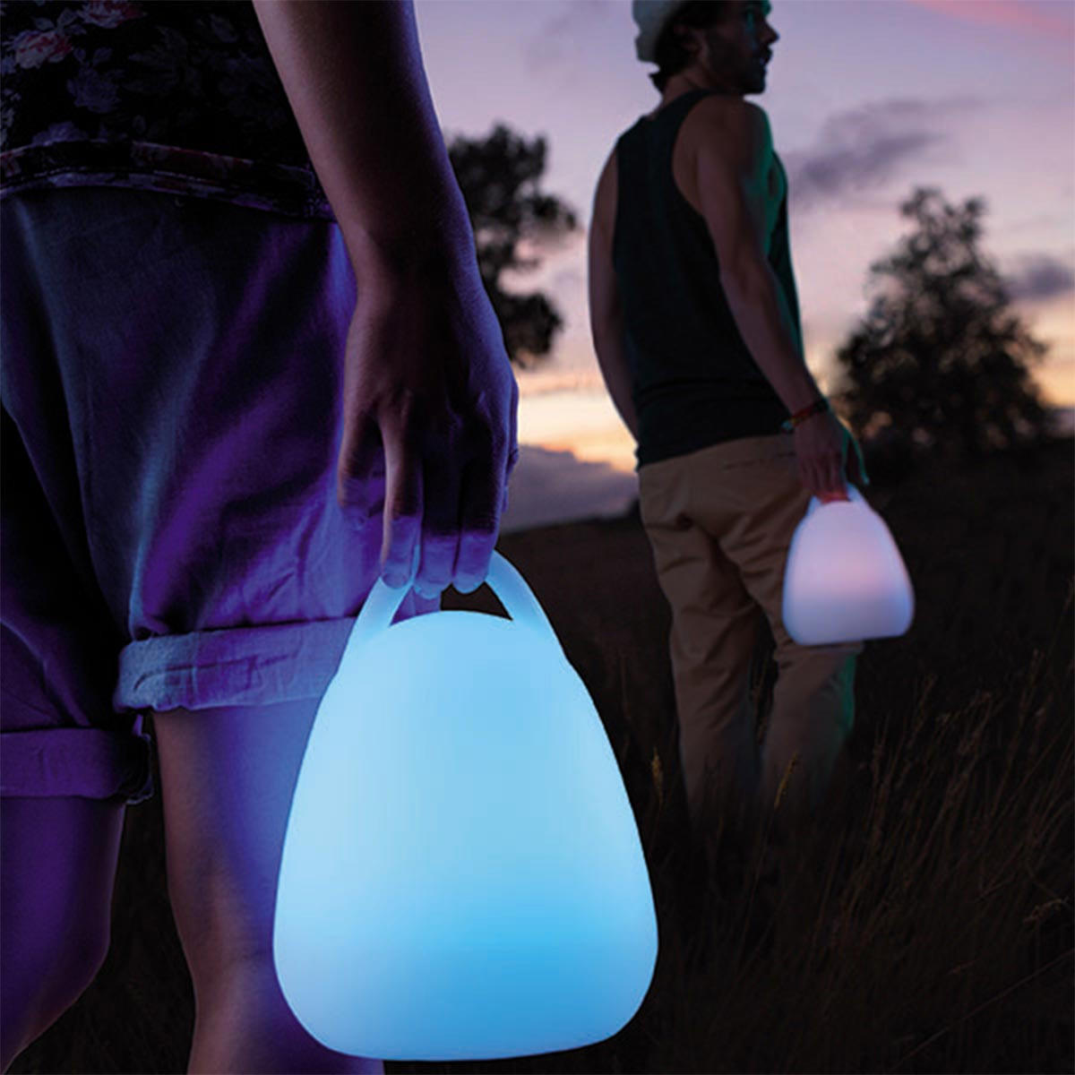 LED-LEUCHTE LIBERTY weiß - Weiß, Kunststoff (18/18/24cm) - Lumisky