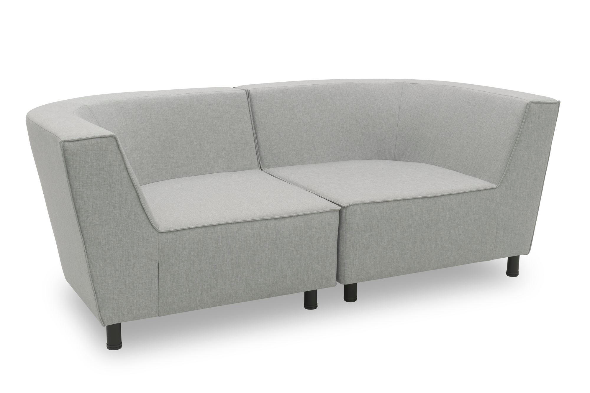 GARTENLOUNGE-SOFA 2-Sitzer Brandie 206x77x103 mit Outdoorbezug silber - Silberfarben, Kunststoff (206/77/103cm) - 58aufmkessel