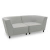GARTENLOUNGE-SOFA 2-Sitzer Brandie 206x77x103 mit Outdoorbezug silber - Silberfarben, Kunststoff (206/77/103cm) - 58aufmkessel