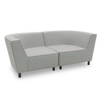 GARTENLOUNGE-SOFA 2-Sitzer Brandie 206x77x103 mit Outdoorbezug silber - Silberfarben, Kunststoff (206/77/103cm) - 58aufmkessel