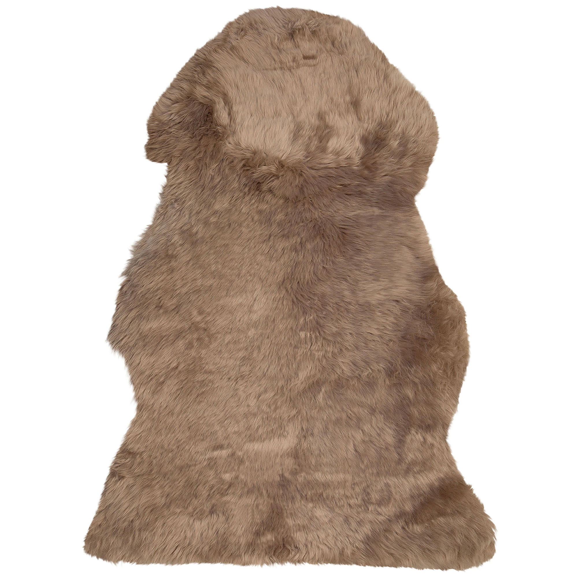 SHAGGY-SCHAFFELL Uluru 100/110/65 cm - Graubraun, Fell (65/100cm) - Beliani