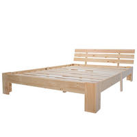 HOLZBETT 140/200 cm DE-03867, mit Kopfteil und Lattenrost, in Natur - Naturfarben, Holz (140/200cm) - ComfortXL