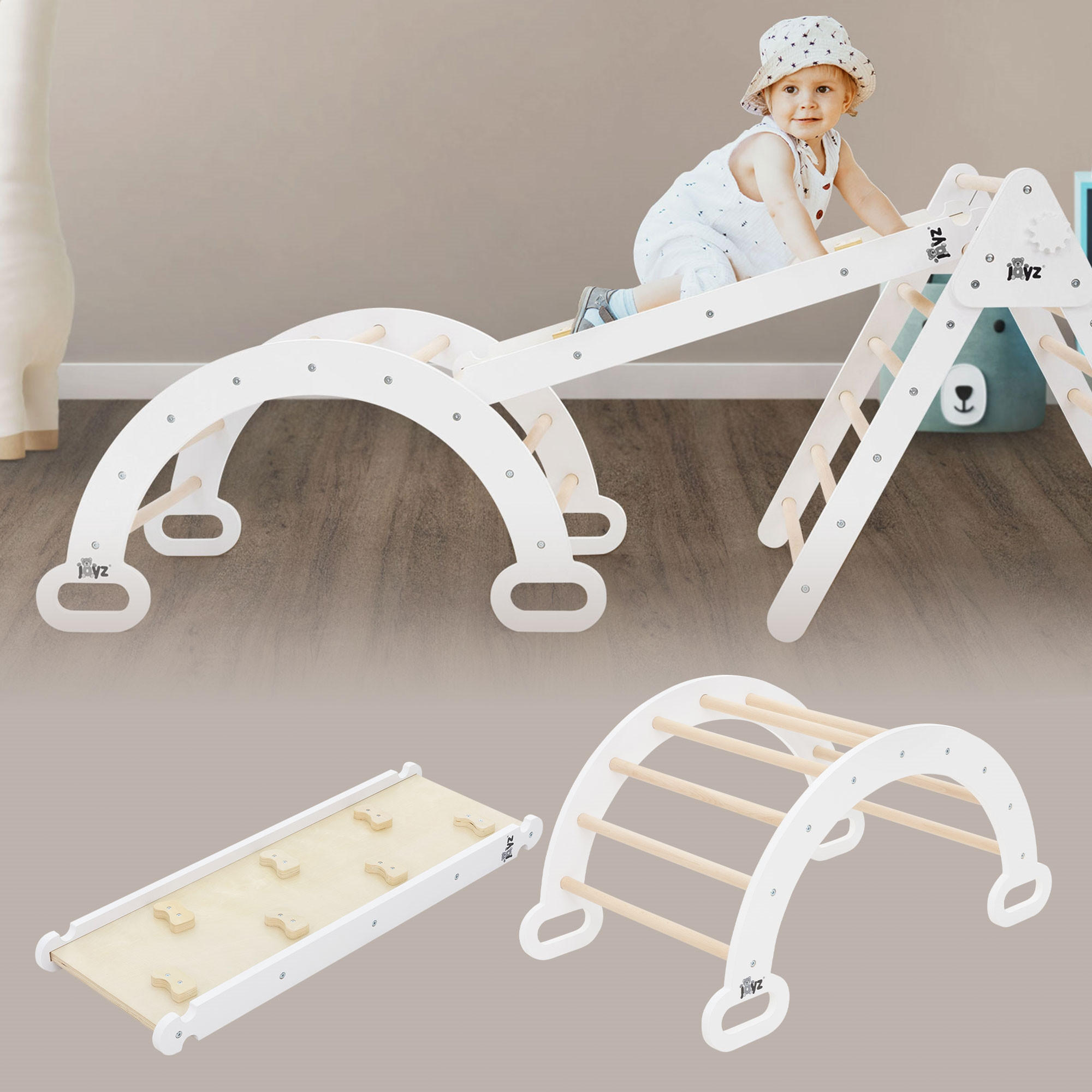 KLETTERBOGEN Set - Braun, Holz (52/45.5/94cm) - Joyz