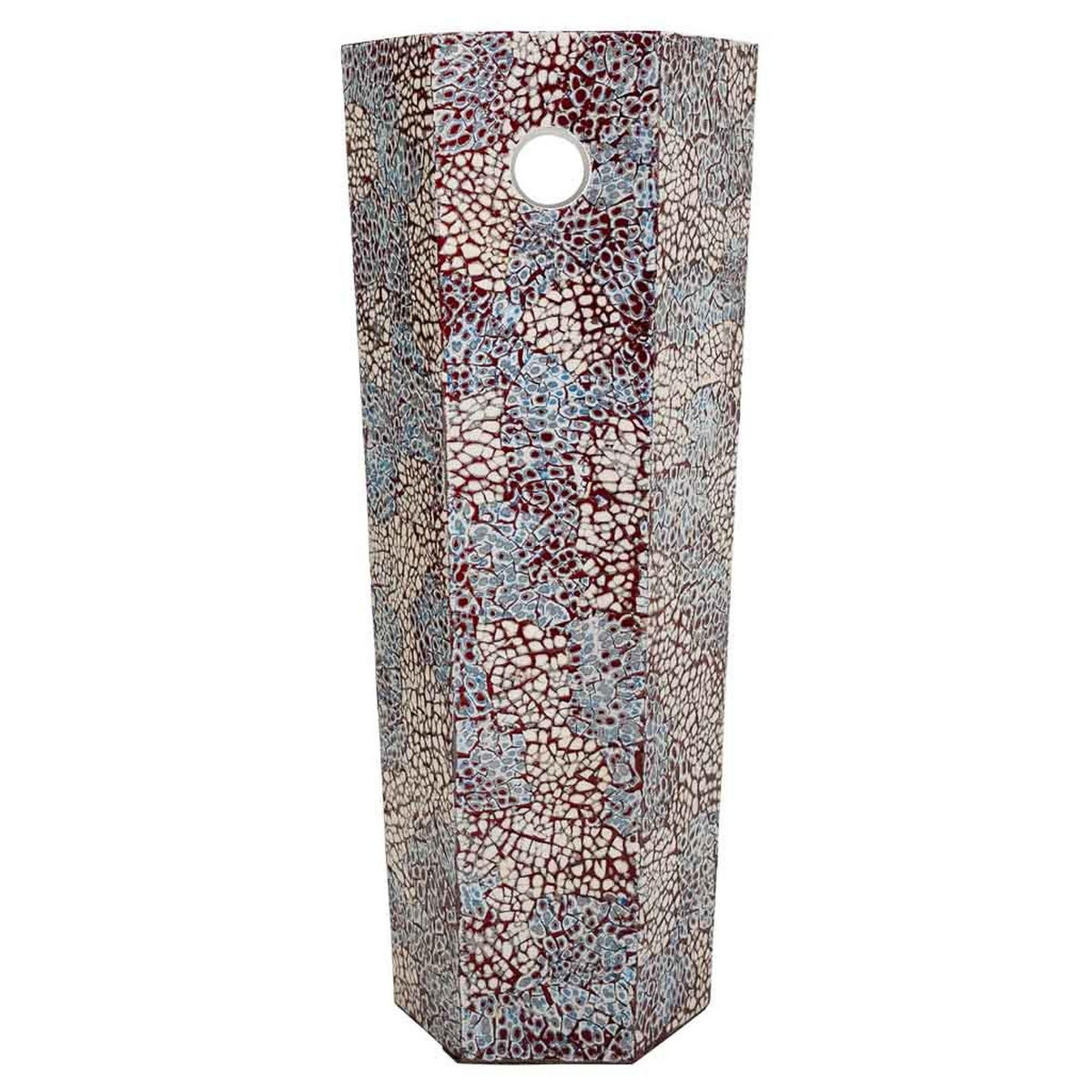 SCHIRMSTÄNDER aus Capiz, weiß, 24x58cm - Weiß, Holzwerkstoff (24/58/24cm) - Wanderlust