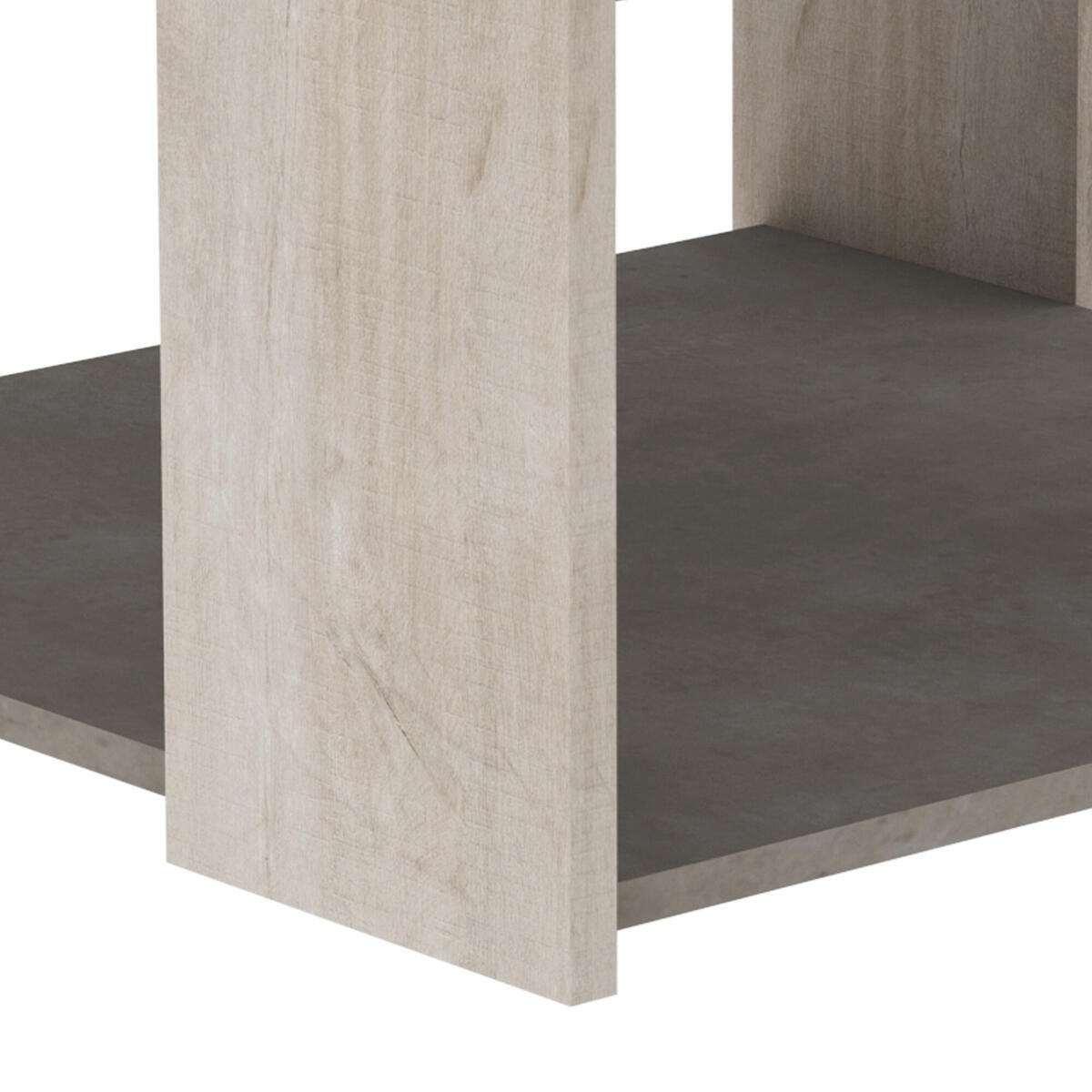 COUCHTISCH Quadratisch L80 cm - Eiche und Beton Dekor - Antibes - Grau, Holzwerkstoff (80/80/44.2cm) - Calicosy