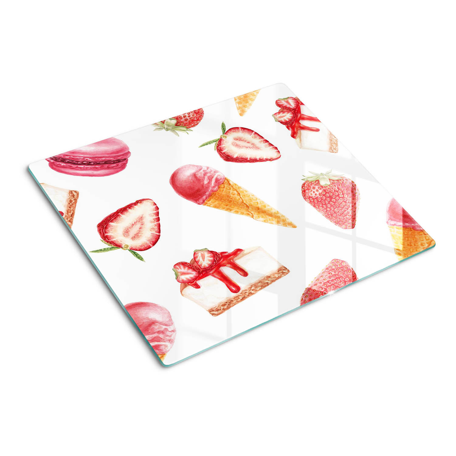 GLASPLATTE 60x52 cm Nachtisch - Rot, Glas (60/0.4/52cm) - TULUP
