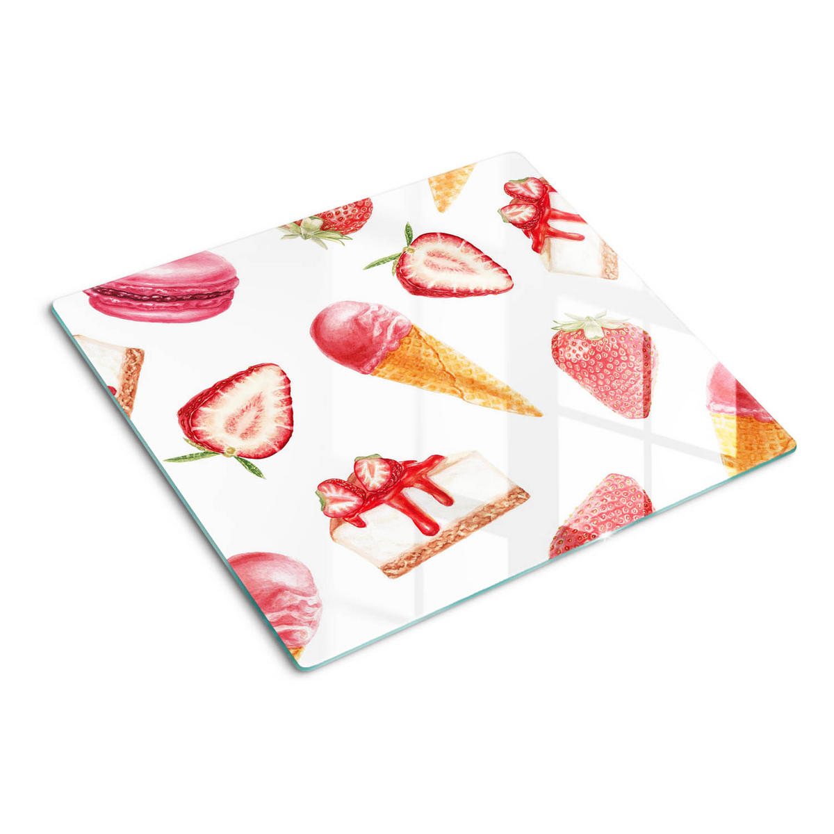 GLASPLATTE 60x52 cm Nachtisch - Rot, Glas (60/0.4/52cm) - TULUP