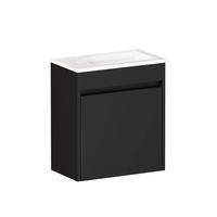 BADEZIMMERSCHRANK Schwarz 46 cm - Schwarz, Holz (45/51.5/25.5cm) - PANGIVO
