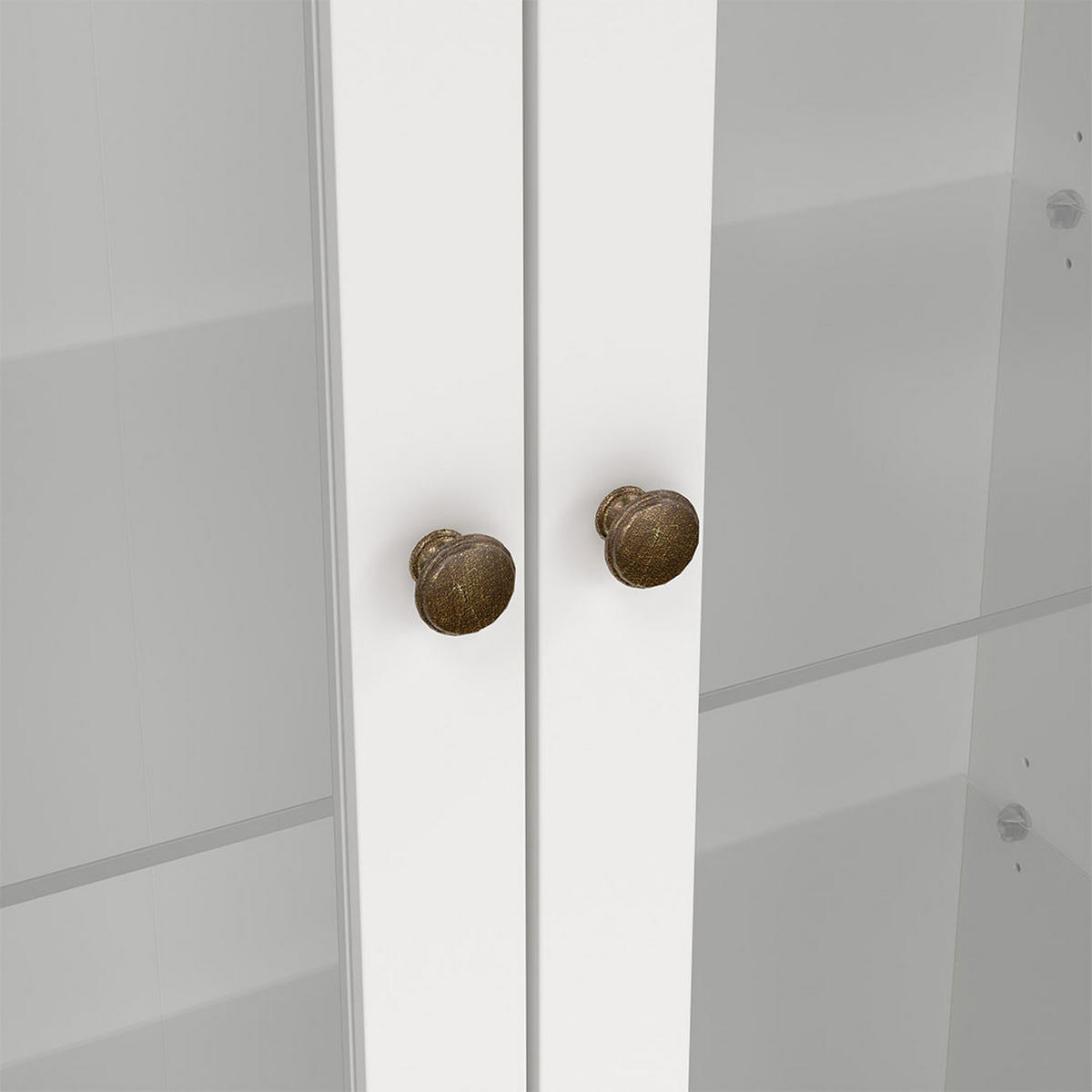 VITRINE Weiß - Weiß, Holzwerkstoff (96/201/42cm) - ebuy24