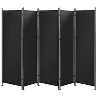 SEPARATOR DE CAMERĂ 5 piese negru 270/170 cm Narni - negru, material textil (267/170/2cm) - Beliani