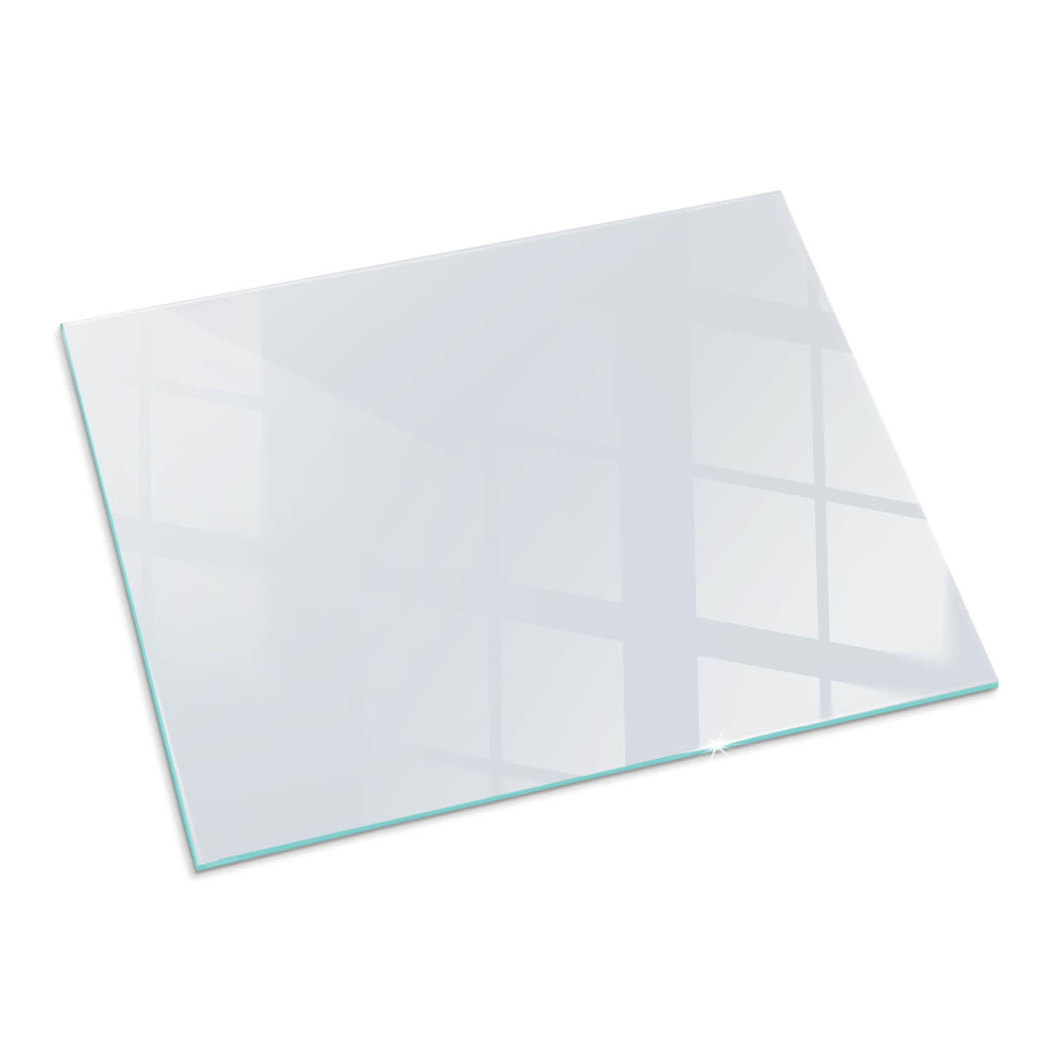 GLASPLATTE für Kamin 80x60 cm Grau - Grau, Glas (80/60/0.4cm) - ArtPrintCave