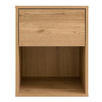 NACHTTISCH Hegas Natur 42 cm x 53.1 cm - Braun, Holzwerkstoff (42/53/40cm) - Kenay Home