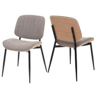 ESSZIMMERSTUHL Hellgrau, Beige - Beige/Hellgrau, Textil (49/83/51cm) - Jamb