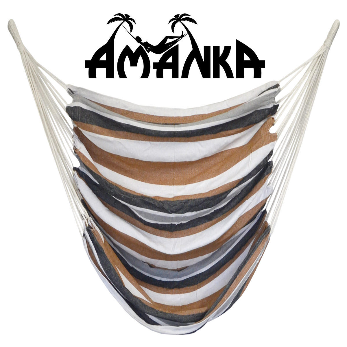 HÄNGESESSEL bis 150kg, 110/145cm, Braun - Braun, Textil (150/2.5/145cm) - Amanka