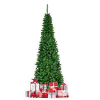 WEIHNACHTSBAUM Grün - Grün, Kunststoff (225cm) - COSTWAY