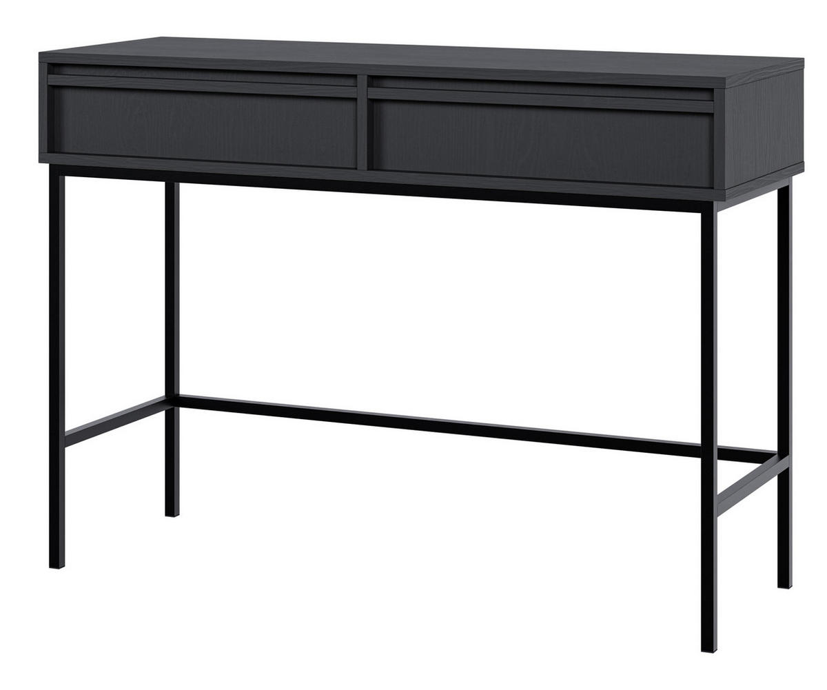 SCHMINKTISCH Evo Schwarz mit Metallgestell 110 cm - Anthrazit/Schwarz, Holzwerkstoff/Metall (38.4/110/79cm) - Selsey