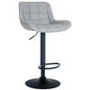 BARHOCKER Lederlook grau - Schwarz/Grau, Textil/Metall (48/81/54cm) - CLP