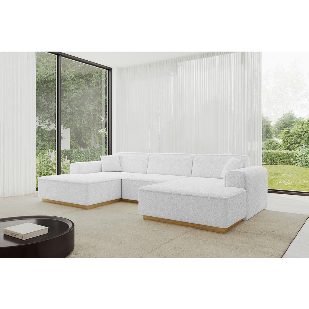 Thumbnail - Altdecor Wohnlandschaft, Weiß, Textil, 4-Sitzer, U-Form, 297x81x165 cm, Wohnzimmer, Sofas & Couches, Wohnlandschaften, W...