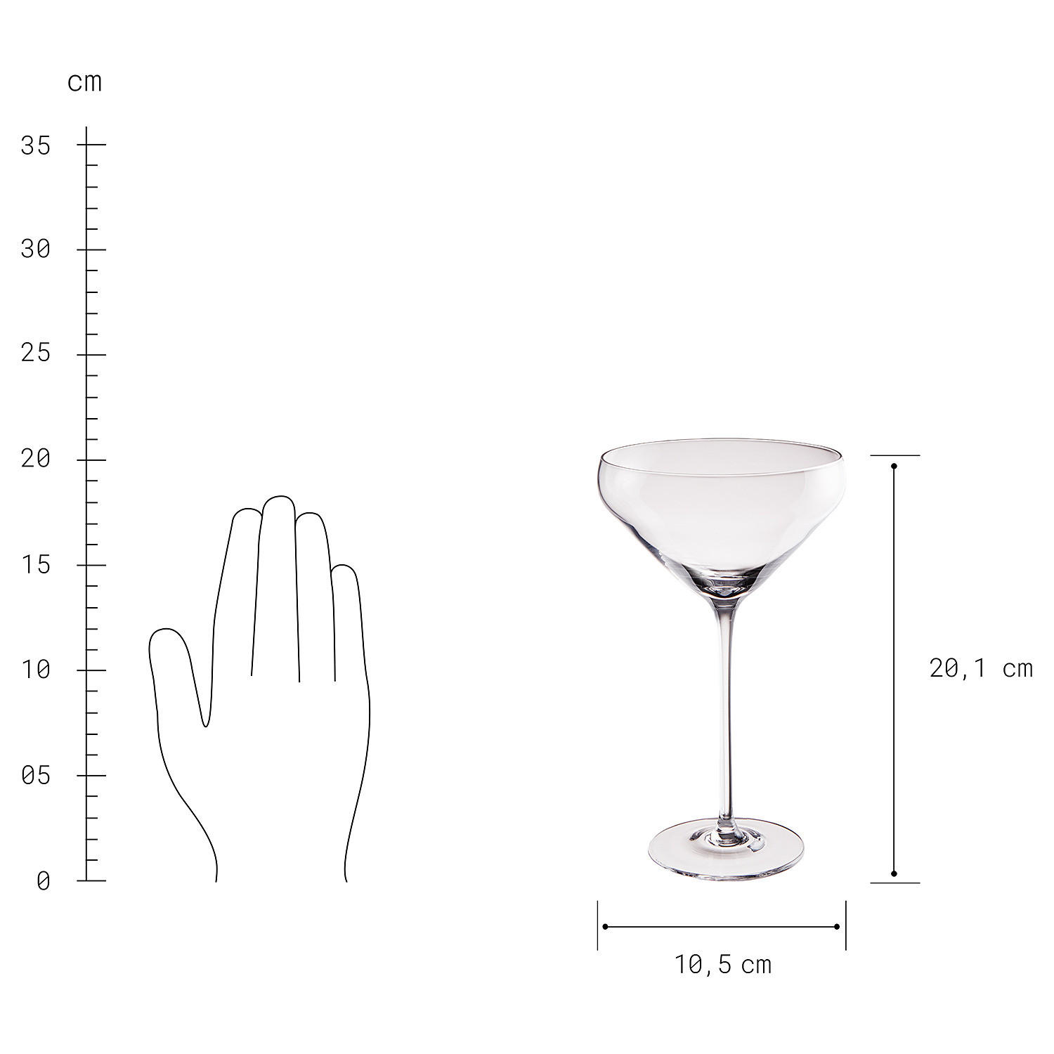 Thumbnail - Butlers Cocktailgläser, Transparent, Glas, Essen & Trinken, Gläser, Cocktailgläser