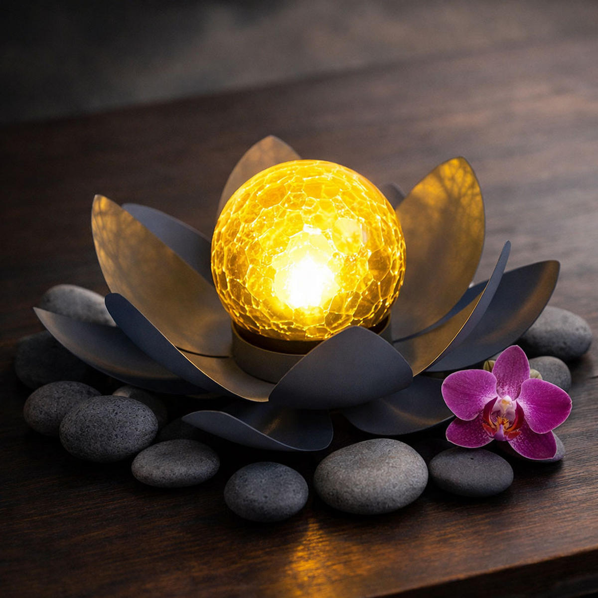 LED AUSSENLEUCHTE Metall Grau - Grau, Glas (25/25/9cm) - Globo Lighting