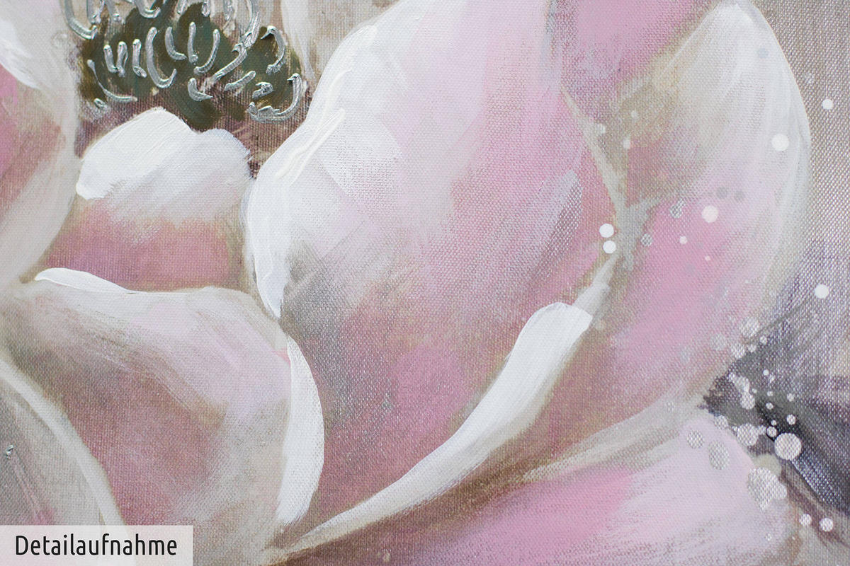 ACRYLBILD HANDGEMALT 90/60 cm - Pink, Holz/Textil (90/60cm) - KUNSTLOFT