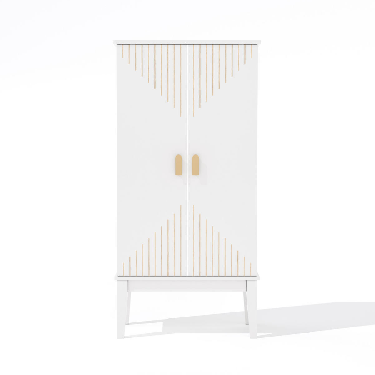 BUFFET 120/30/59 cm Weiß aus MDF mit 2 Türen - Weiß, Holzwerkstoff (59/120/30cm) - OKWISH