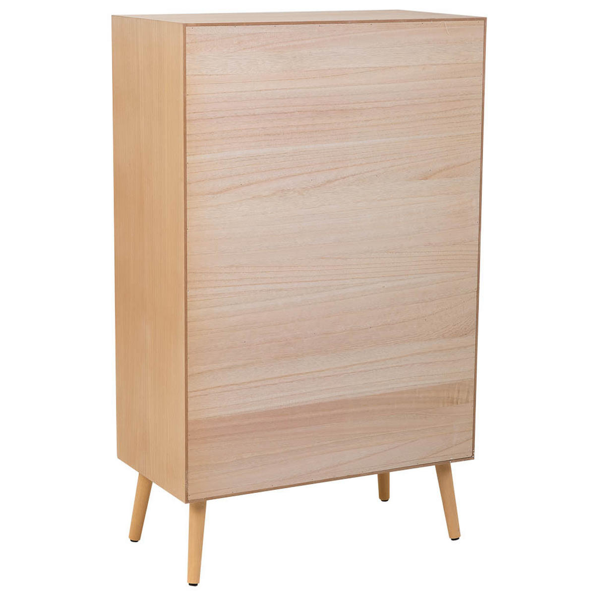 HIGHBOARD aus Holz mit 2 braunen Türen 76x42x125 cm - Braun, Holz (76/125/42cm) - Wanderlust