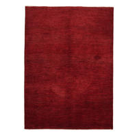 GABBEH-TEPPICH handgeknüpft Rizbaf Rot 208/150 cm Schurwolle - Rot, Textil (150/208cm) - Looma