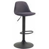BARHOCKER Kilian, Gestell schwarz, Stoff Dunkelgrau - Dunkelgrau/Schwarz, Textil/Metall (39/100/43cm) - TPFLiving