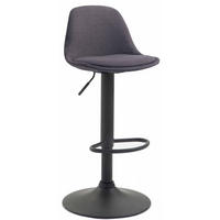 BARHOCKER Kilian, Gestell schwarz, Stoff Dunkelgrau - Dunkelgrau/Schwarz, Textil/Metall (39/100/43cm) - TPFLiving
