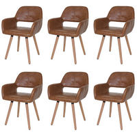 ESSZIMMERSTUHL Braun 6er-Set - Braun, Textil (56/78/57cm) - MCW