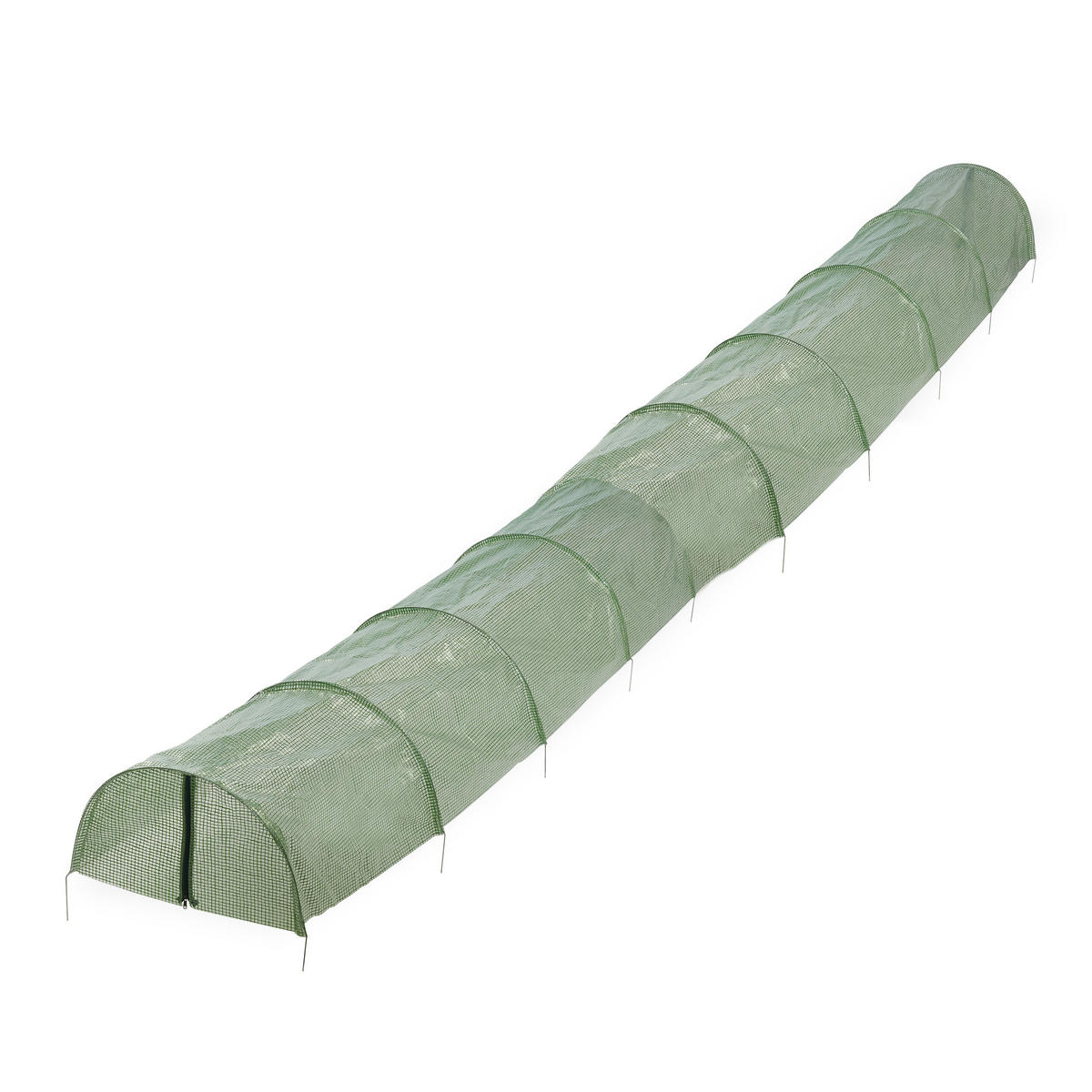 FOLIENTUNNEL - Dunkelgrün, Kunststoff/Metall (47/47/700cm) - Relaxdays