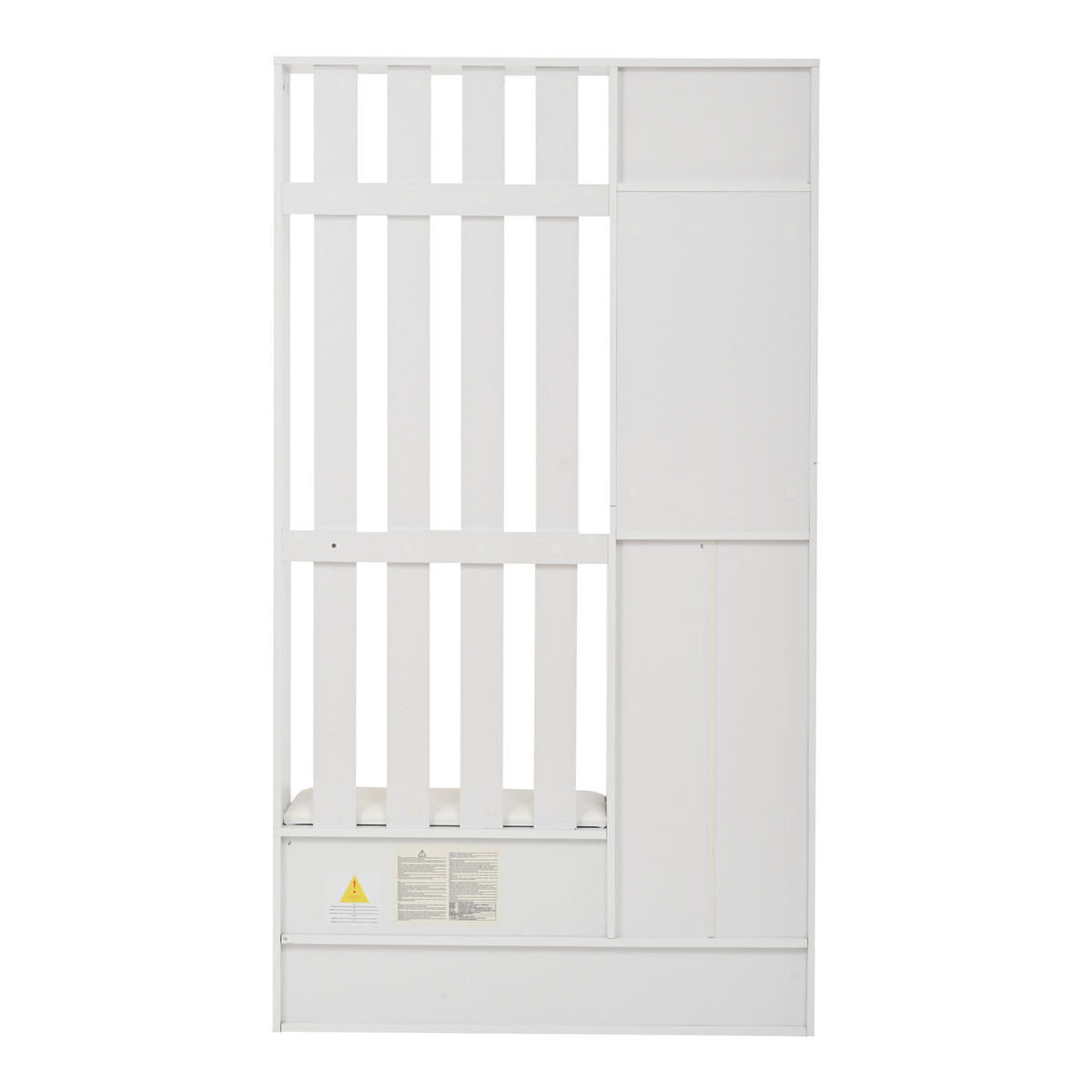 KOMPAKTGARDEROBE Schuhschrank 8 Haken Schubladen Weiß - Weiß, Holzwerkstoff (100/180/30cm) - FLIEKS