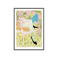 POSTER mit Rahmen Jenny Liz Rome - Quiet in the Garden 2 - Multicolor/Schwarz, Holz/Papier (30/40cm) - Poster&Frame