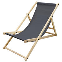LIEGESTUHL samt Anthrazit - Anthrazit, Holz (52/83/117cm) - ECD-Germany