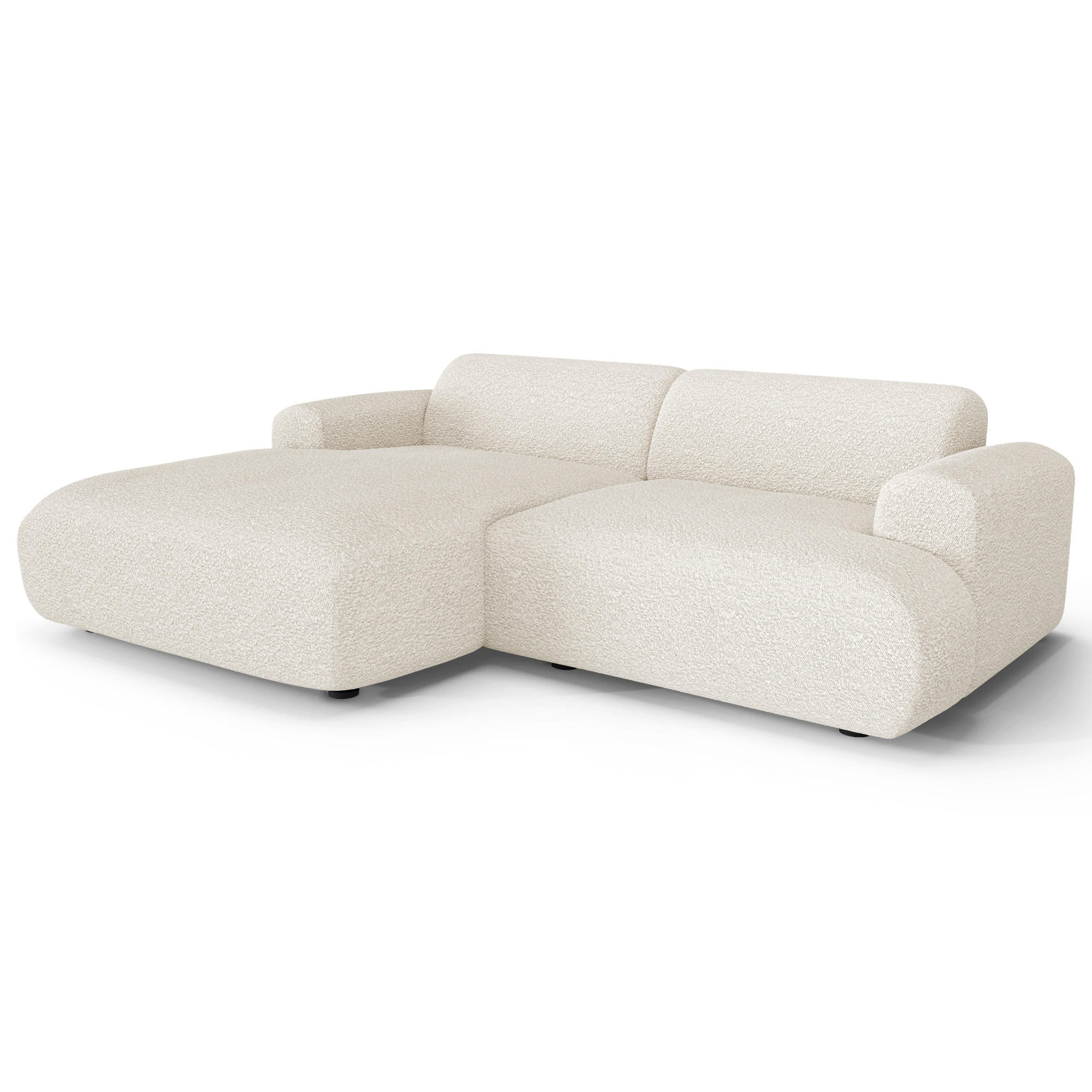 Thumbnail - Sia Home Ecksofa, Creme, Textil, 4-Sitzer, L-Form, Ottomane links, 266x165 cm, Wohnzimmer, Sofas & Couches, Wohnlandscha...