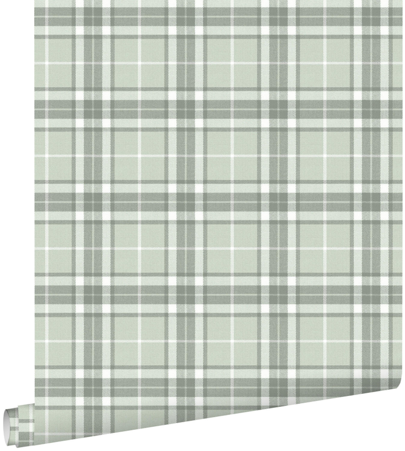 TAPETE Karomuster 53 cm x 10.05 m - Grün, Papier (53/1000cm) - ESTAhome