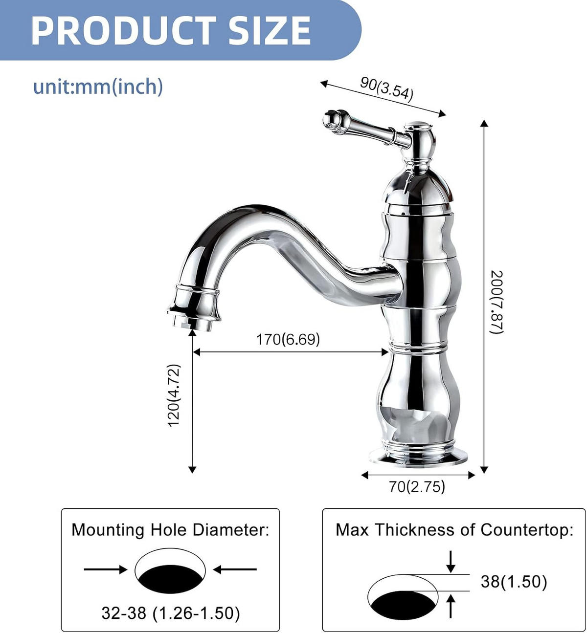 WASCHTISCHARMATUR, 360° schwenkbarer Waschtischhahn ,Warm- und Kaltwasser - Grau, Metall (24/20/6.2cm) - BELZ