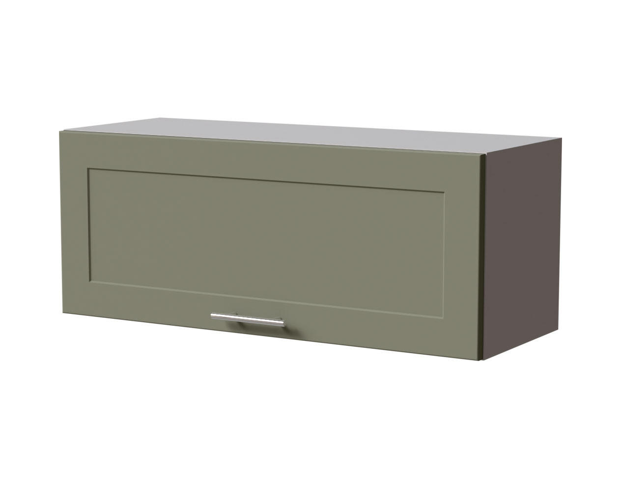 KLAPPHÄNGESCHRANK Oslo W4B/90 Grau / Reed Green Matt 90 / 32,5 / 36cm - Blum Aventos - Grau/Grün, Holz/Holzwerkstoff (90/36/32.5cm) - Feldmann-Wohnen