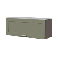 KLAPPHÄNGESCHRANK Oslo W4B/90 Grau / Reed Green Matt 90 / 32,5 / 36cm - Blum Aventos - Grau/Grün, Holz/Holzwerkstoff (90/36/32.5cm) - Feldmann-Wohnen