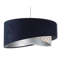 HÄNGELEUCHTE Blau 50/23 cm - Beige, Kunststoff (50/1.3/23cm) - ONZENO