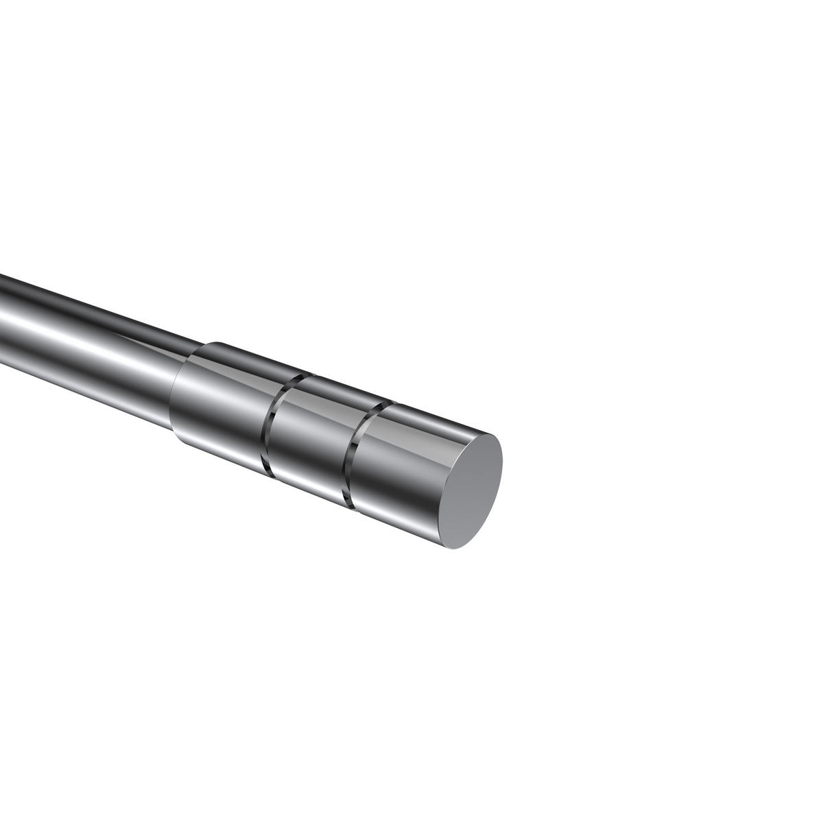 ENDSTÜCKE FÜR GARDINENSTANGEN 20 mm Ø, Elanto Chrom, Packung 2 Stück - Chromfarben, Metall (6.4/2.4/2.4cm) - INTERDECO