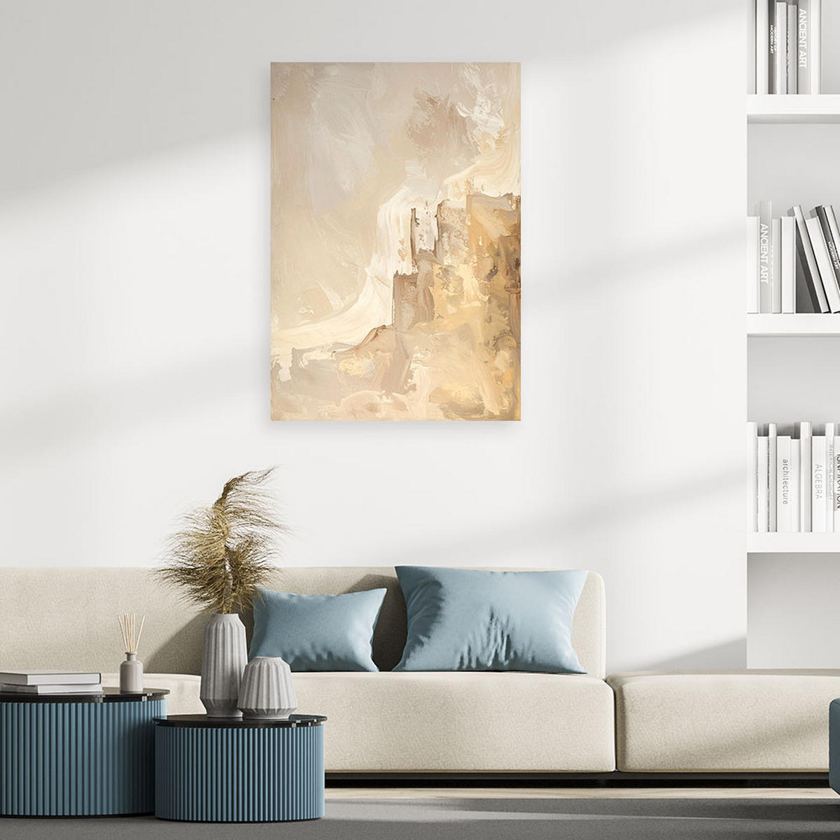 LEINWANDBILD Abstraktion 80x120cm - Beige, Textil (80/120cm) - Feeby