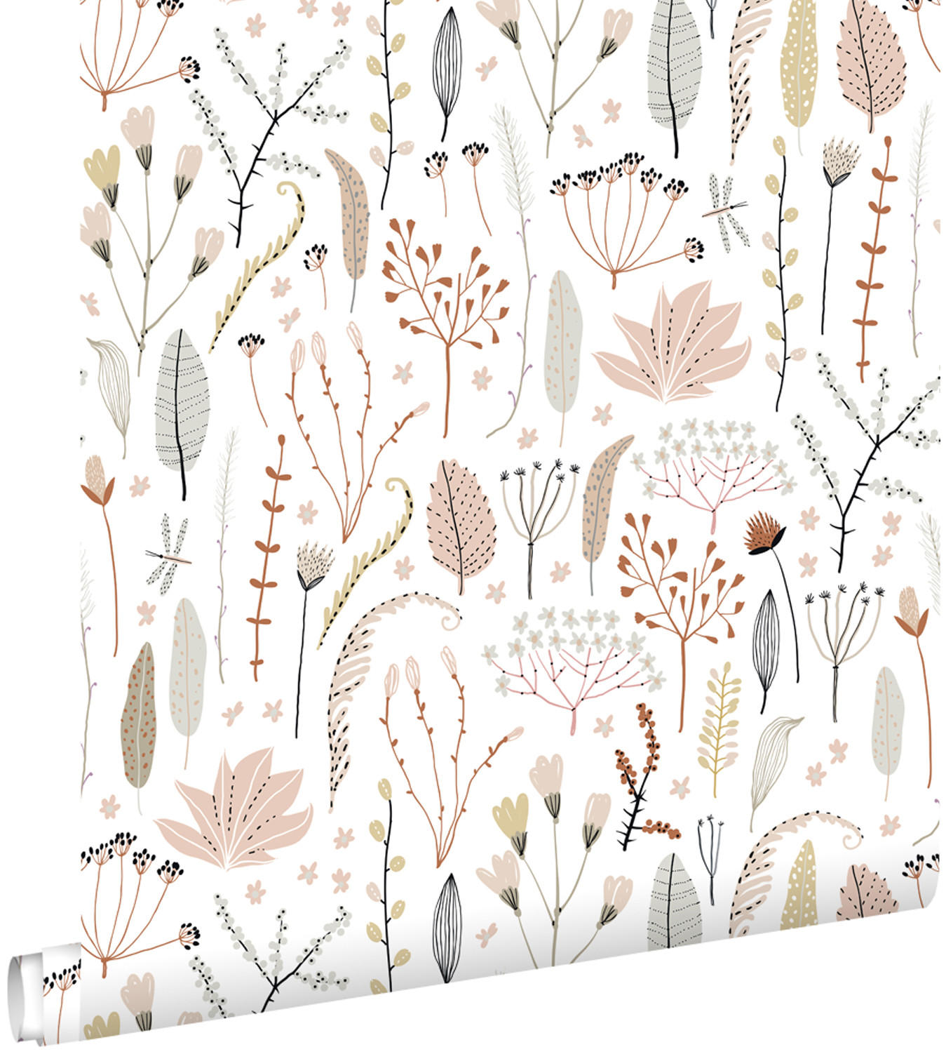 TAPETE Feldblumen 53 cm x 10.05 m - Weiß, Papier (53/0.1cm) - ESTAhome